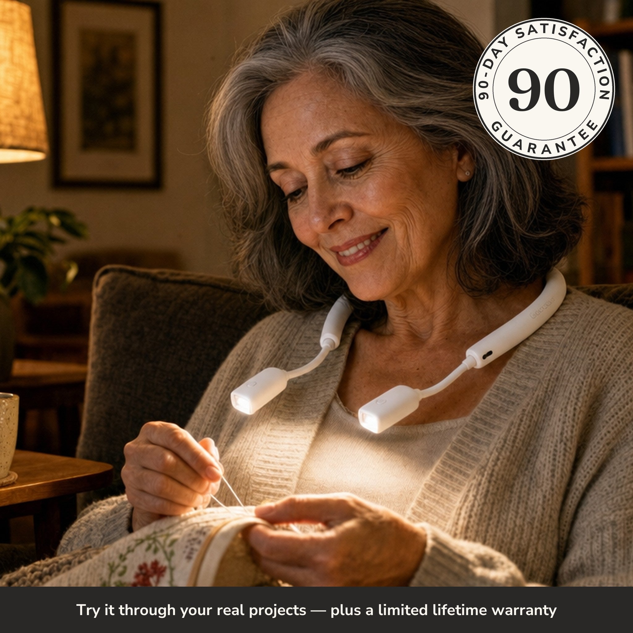 90-day satisfaction guarantee - try GlimGlow through your real projects