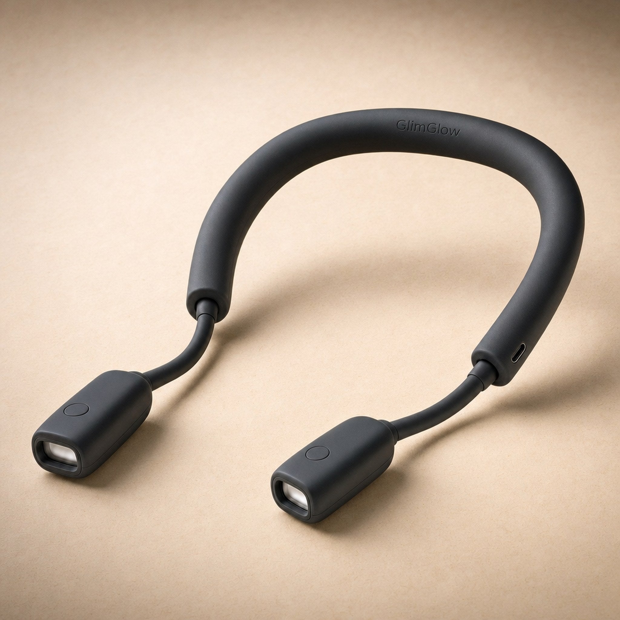 GlimGlow Stitch Light in Midnight Black - front view