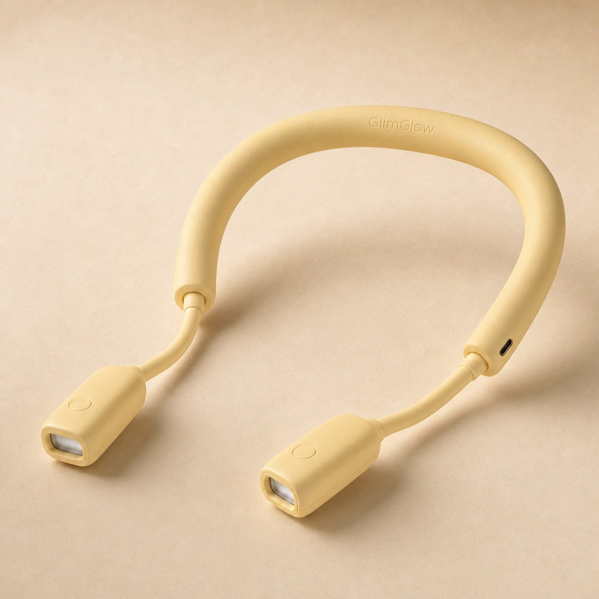 GlimGlow Stitch Light in Butter Yellow - front view
